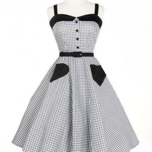 Pinup Couture OOAK Sample Gingham Print Betsey Swing Dress